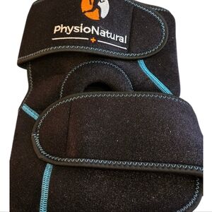Black Knee Support Brace by PhysioNatural Neoprene Wrap